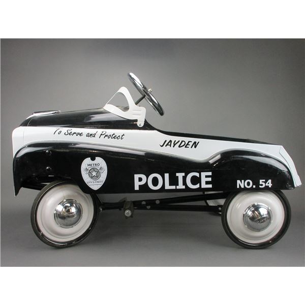 Immaculate Police Peddle Car- #54- Jayden- "To Serve And Protect"