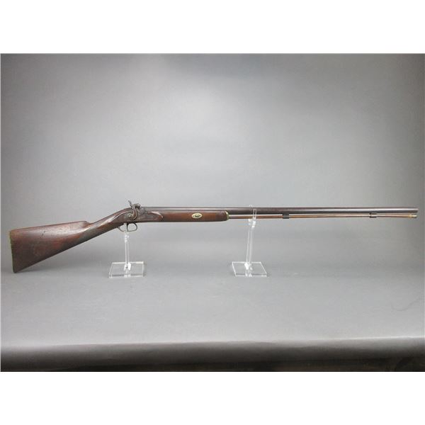English Made Percussion Waterfowler Shotgun- 16ga- 35" Barrel- Proof Marks- Checkered- Fair To Poor 