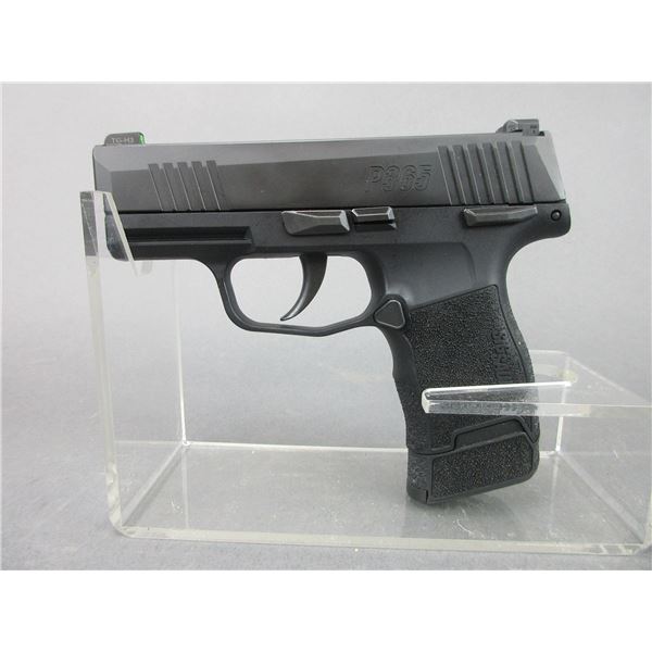 Sig Sauer Model P365 Semi-Automatic Synthetic Pistol- 9MM- 3" Barrel- Holster- Manual- Soft Case- Gr