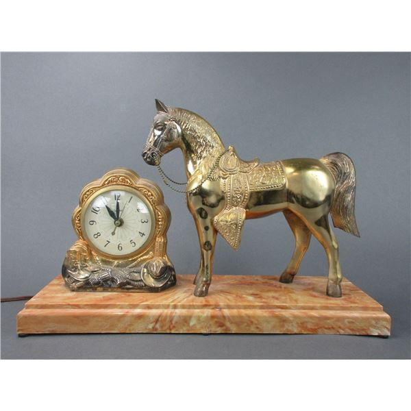 United Clock Corp Horse Clock Works