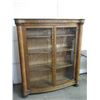 Image 1 : Antique Quarter Sawn Oak Display Cabinet- Double Glass Doors- Key- Immaculate- 59"W X 53"W X 16"D