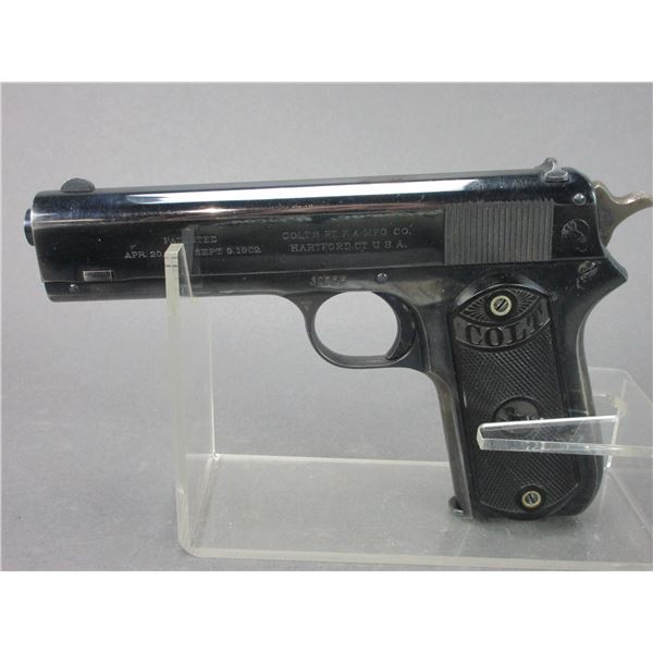 Colt Model 1903 Pocket Semi-Automatic Pistol- .38 ACP- 4.25" Barrel- DOM 1912- Good Condition- #3095