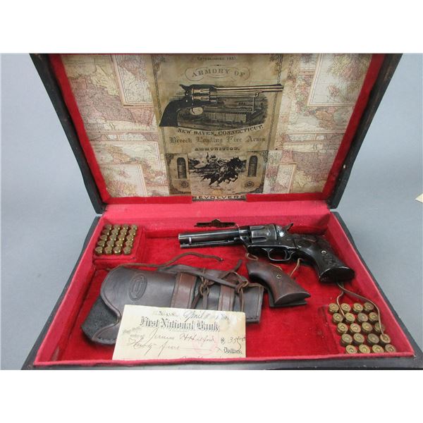 Colt Model 1873 SAA 1st Generation Revolver-.45 ACP- 4.75" Barrel- DOM 1897- Original Grips- Ammo- H