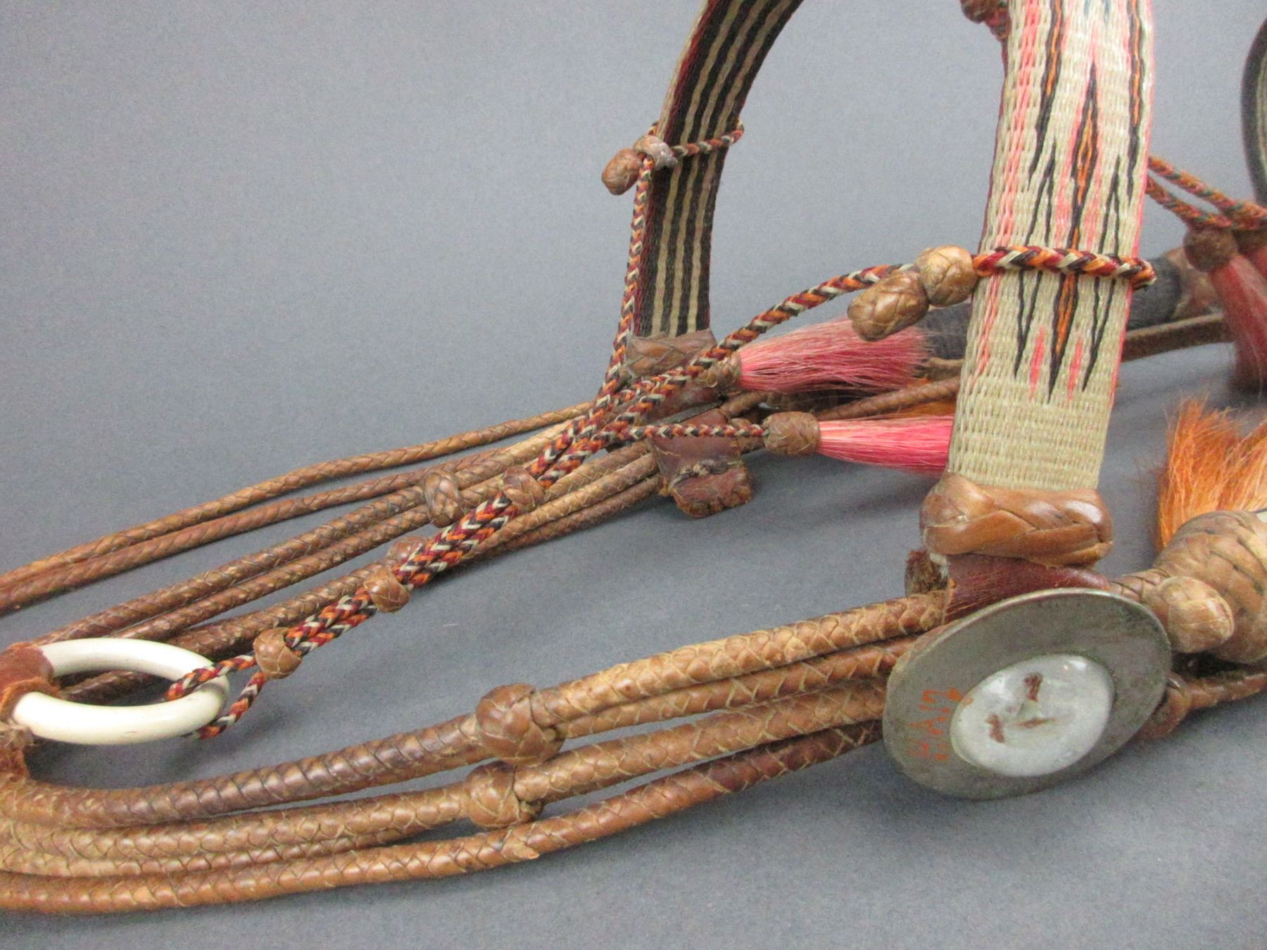 Deer Lodge Prison Hitched Horsehair Headstall With Braided Leather 6