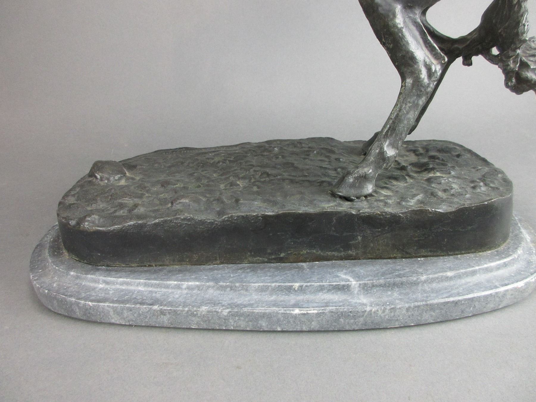 Marked Frederic Remington Bronze Henry Bonnard Bronze Co 1865 21"H X