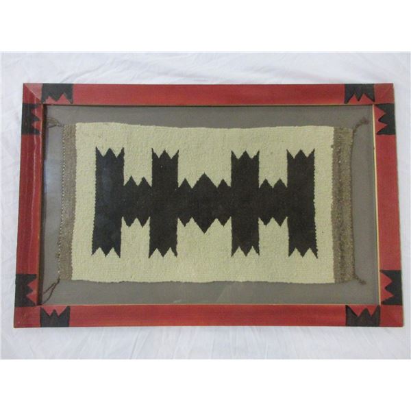 Framed Small Navajo Blanket- 31" X 20"