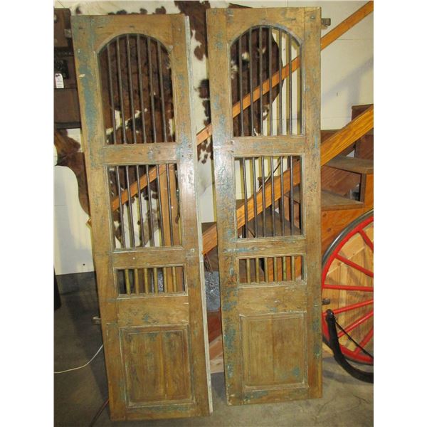 Primitive Jail Doors- Heavy Duty Hinges- 74" X 19"