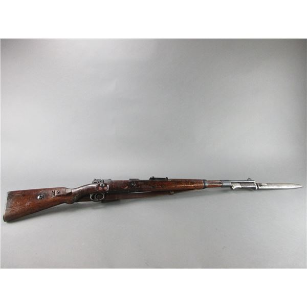 Mauser Model 98 Bolt Action Rifle- 8MM- 24" Barrel- Sling- Bayonet With Sheath- Fair To Poor Conditi