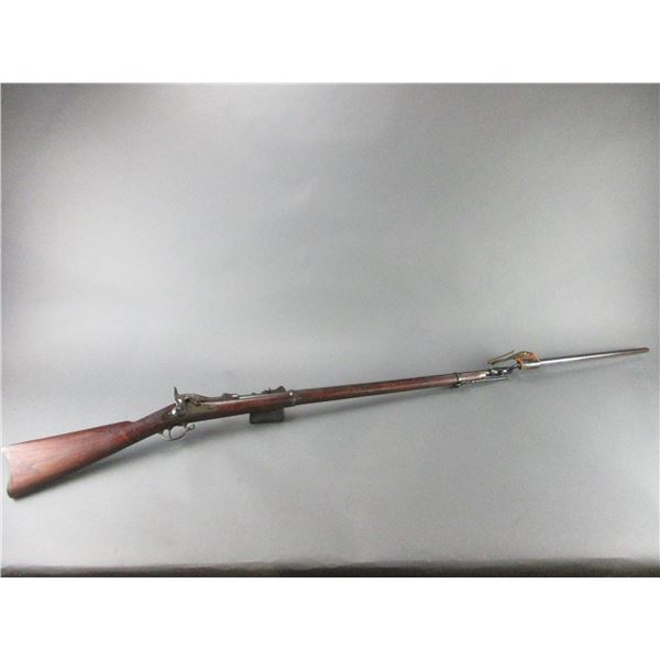 Springfield Model 1873 Trapdoor Rifle- .45-70- 33" Barrel- Bayonet With Sheath- Fair Condition- Pop 