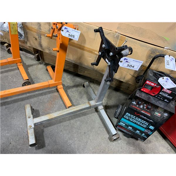 GREY METAL HEAVY DUTY MOBILE ENGINE STAND