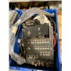Image 2 : BLUE PLASTIC BIN OF RALLY CAR CONTROL SWITCH & WIRING HARNESS ( BIN INCLUDED )