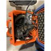 Image 2 : 2 TARGUS RALLY CAR COMMUNICATION HEADSETS IN HARD TRANSPORT CASE, & BLUE BIN OF ASSORTED