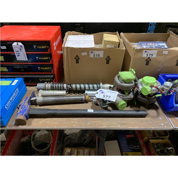2 ATP VEHICLE SUB PUMPS, SPRINGS, LARGE REPAIRMANS SLEDGE HAMMER