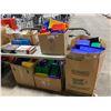 Image 1 : 4 BOXES OF ASSORTED INDUSTRIAL PLASTIC PARTS BINS