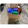 Image 2 : 4 BOXES OF ASSORTED INDUSTRIAL PLASTIC PARTS BINS