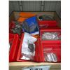 Image 2 : BOX OF ASSORTED PLASTIC PARTS BINS WITH SMALL GENUINE SUBARU PARTS, HARDWARE, PLUGS & GASKETS
