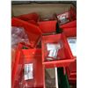 Image 2 : BOX OF ASSORTED PLASTIC PARTS BINS WITH SMALL GENUINE SUBARU PARTS, HARDWARE, PLUGS & GASKETS