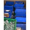 Image 2 : BOX OF ASSORTED PLASTIC PARTS BINS WITH SMALL GENUINE SUBARU PARTS, HARDWARE, PLUGS & GASKETS