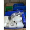 Image 2 : BOX OF ASSORTED PLASTIC PARTS BINS WITH SMALL GENUINE SUBARU PARTS, HARDWARE, PLUGS & GASKETS
