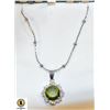 Image 1 : 16" SILVER TONE NECKLACE W/ UNKNOWN STONES