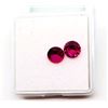 Image 1 : 17)  LOT OF 2 MATCHED ROUND NATURAL RUBY GEM-