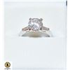 Image 1 : SIZE 6.5 SILVER TONE RING W/ UNKNOWN STONE