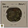 Image 1 : 244-249AD ANCIENT ROMAN PHILIP I COIN