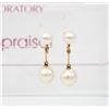 Image 2 : CERTIFIED 14K GOLD PEARL EARRINGS