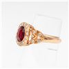 Image 2 : 14K ROSE GOLD NATURAL BURMA 1.5CT RUBY RING SIZE 6