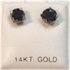 Image 1 : S257-41 14K BLACK DIAMOND(1.5CT) EARRINGS