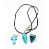 Image 1 : 3 NEW TURQUOISE PENDANTS WITH ROPE CHAIN