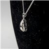 Image 2 : NEW .925 STERLING SILVER FLOATING STONE PENDANT ON