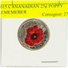 2015 CANADIAN 25 CENT POPPY REMEMEBERANCE DAY