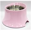 Image 1 : NEW UNBOXED RAISED PINK XL DOG BOWL WITH INSERT