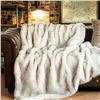 Image 1 : NEW BATHILO HOME QUEEN SIZE FAUX FUR BLANKET