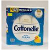 NEW COTTONELLE 12 MEGA ROLLS = 48 REG ROLLS