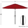 Image 1 : RED 10FT PATIO UMBRELLA