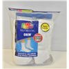 Image 1 : WHITE CREW SOCKS, SIZE 12-16, 6 PACK
