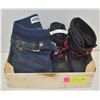 ESTATE BOYS SIZE 7 WINTER BOOTS AND XS JEANS