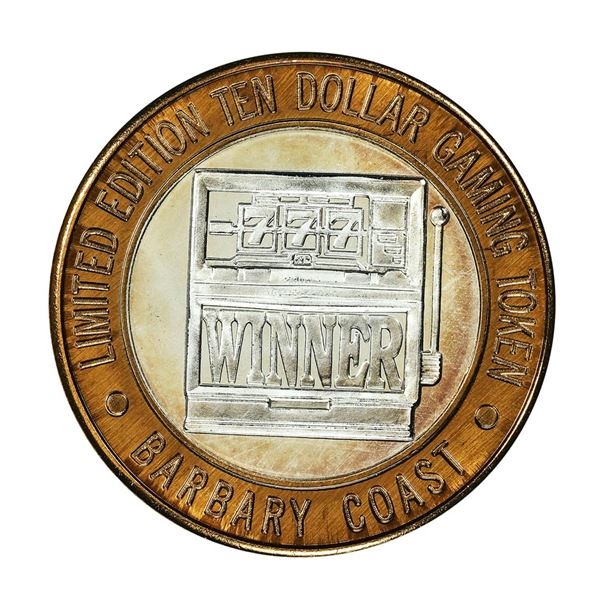 .999 Silver Barbary Coast Las Vegas, Nevada $10 Casino Limited Edition Gaming Token