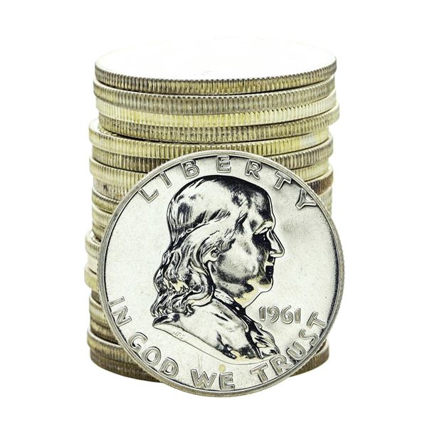 Roll of (20) Proof 1961 Franklin Half Dollar Coins