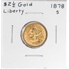 Image 1 : 1878-S $2 1/2 Liberty Head Quarter Eagle Gold Coin