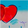 Image 2 : Peter Max "Two Hearts" Original Mixed Media on Paper