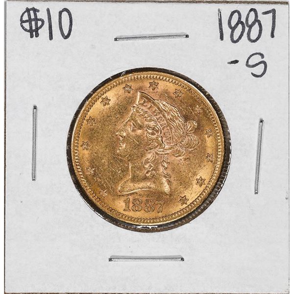 1887-S $10 Liberty Head Eagle Gold Coin