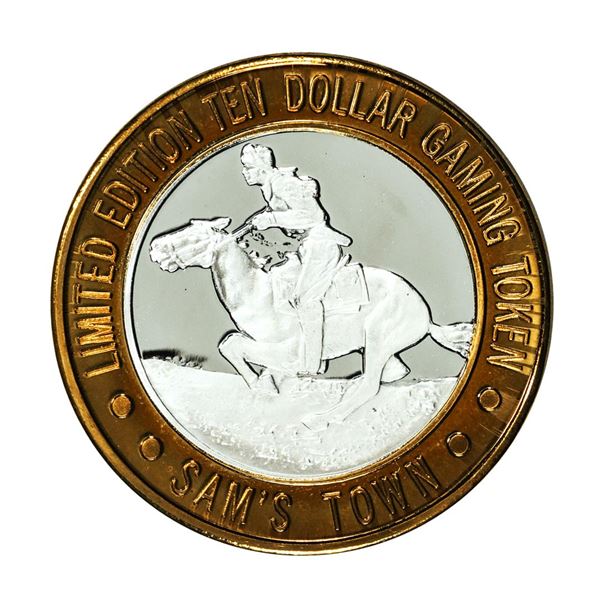 .999 Silver Sam's Town Las Vegas, Nevada $10 Casino Limited Edition Gaming Token