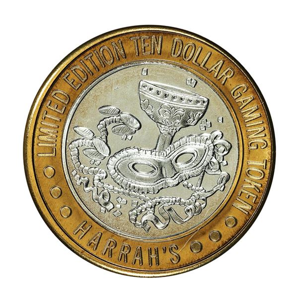.999 Silver Harrah's Casino Reno Nevada $10 Casino Limited Edition Gaming Token