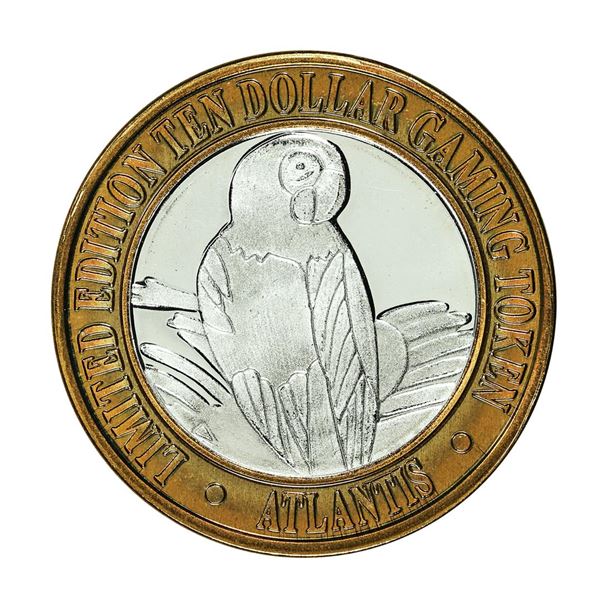 .999 Fine Silver Atlantis Casino & Resort Reno, NV $10 Limited Edition Gaming Token