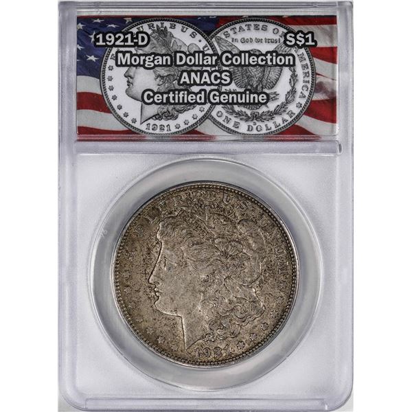 1921-D $1 Morgan Silver Dollar Coin ANACS Genuine