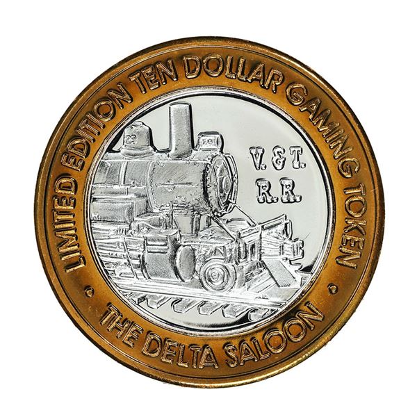 .999 Silver The Delta Saloon Virginia City, NV $10 Casino Limited Edition Gaming Token