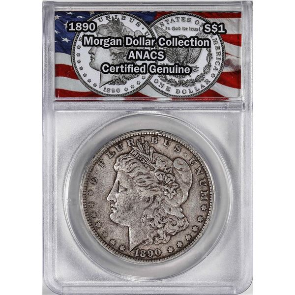 1890 $1 Morgan Silver Dollar Coin ANACS Genuine